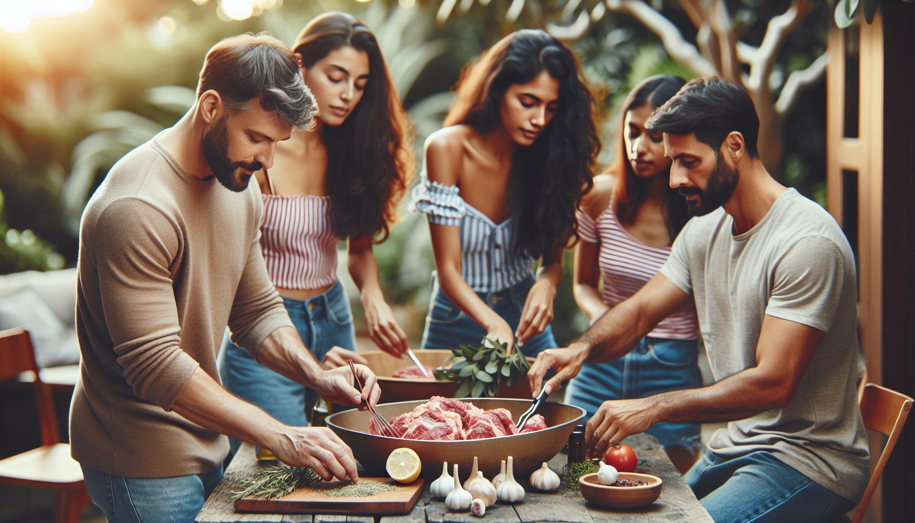 Marinování a příprava masa na gril