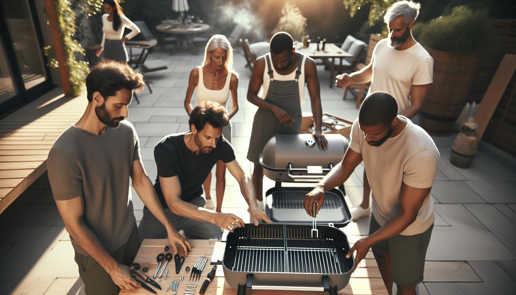 Montáž grilovací plochy a víka