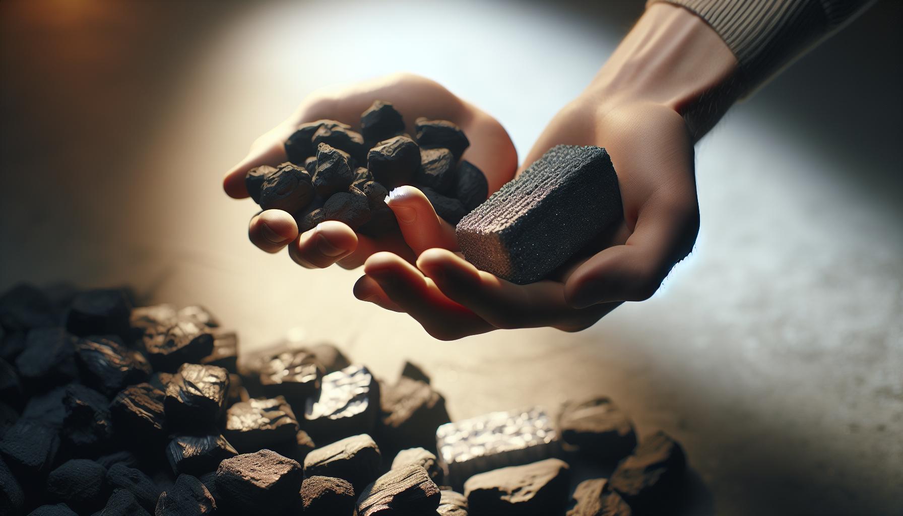 Rozdíl mezi uhlím a briketami