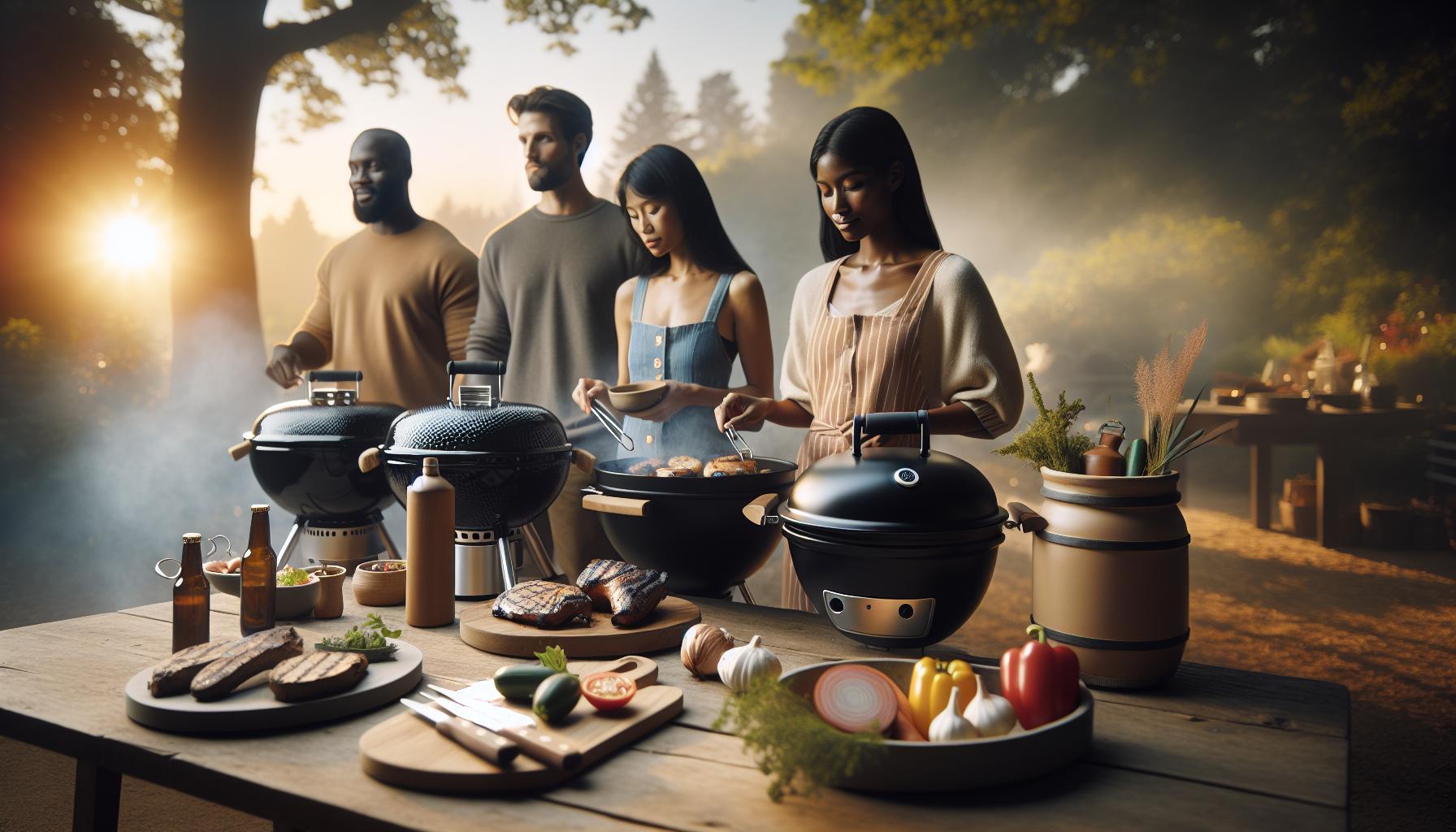 Typy grilů na dřevěné uhlí a jejich výhody