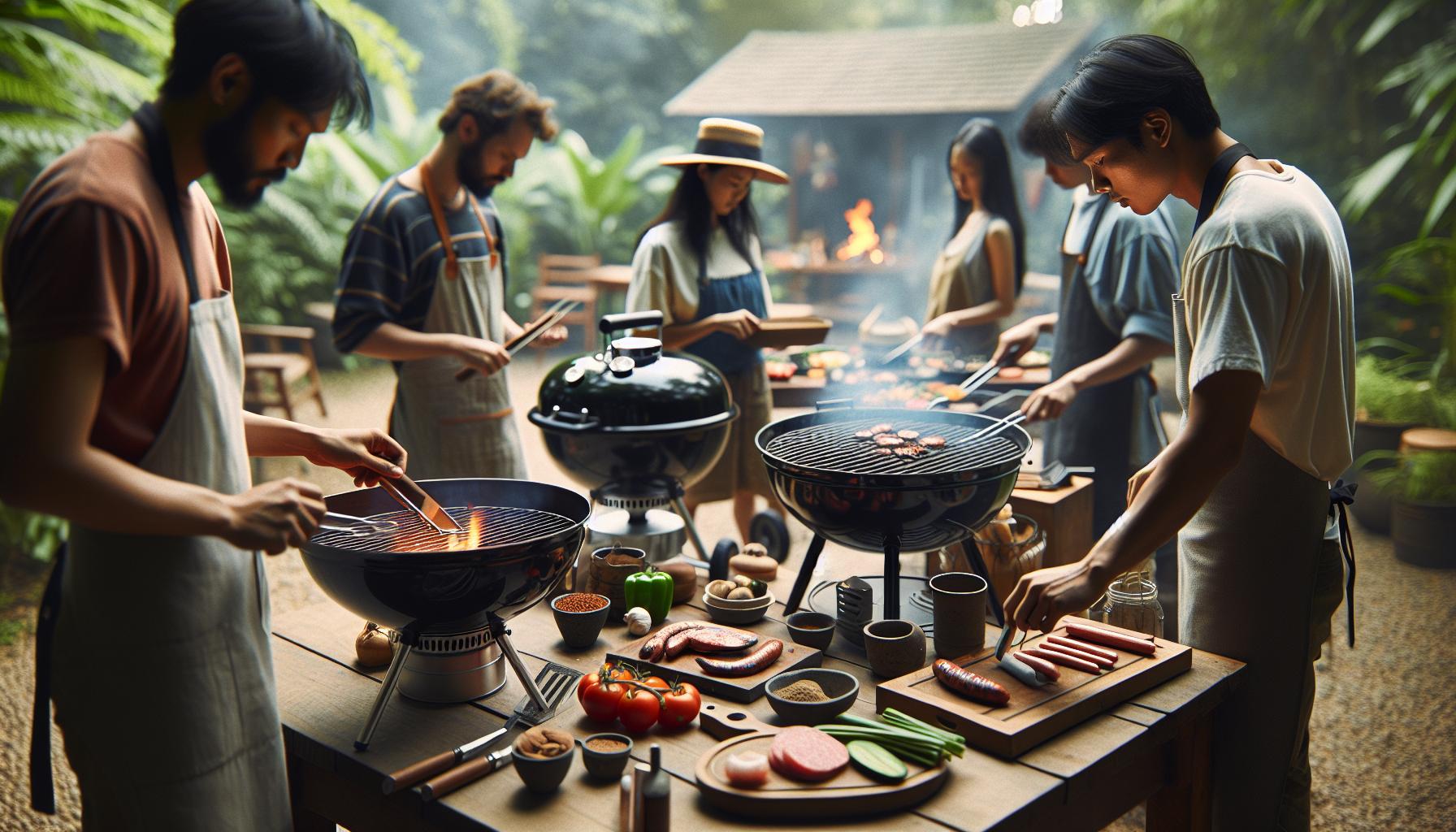 Základní typy grilů na dřevěné uhlí
