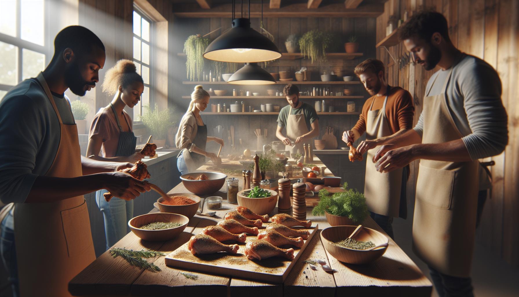 Příprava kuřecích paliček před grilováním