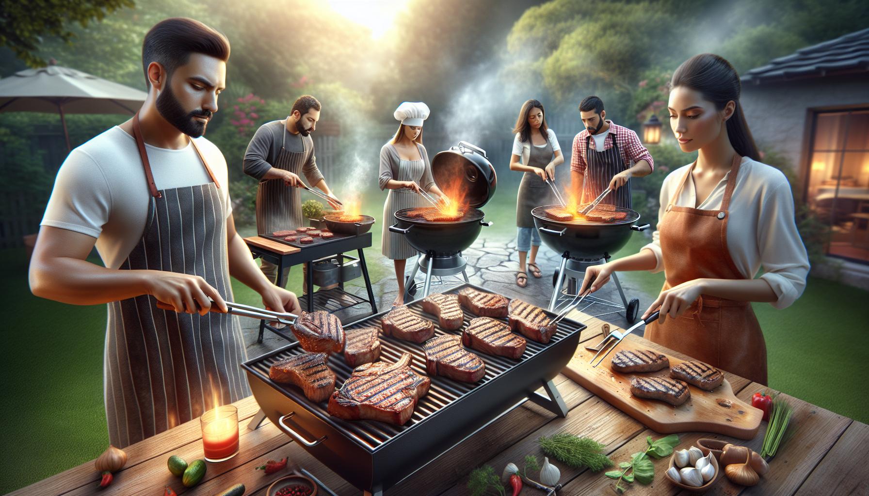 Různé metody grilování hovězího steaku